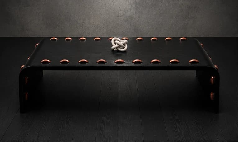 Leather Stud Coffee Table