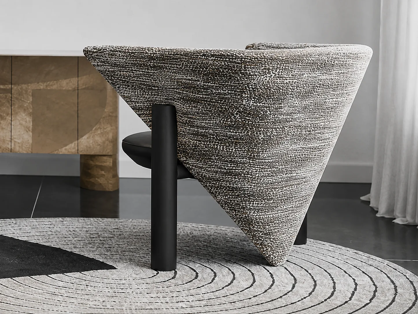 Martini Chair in Salt & Pepper — view 2