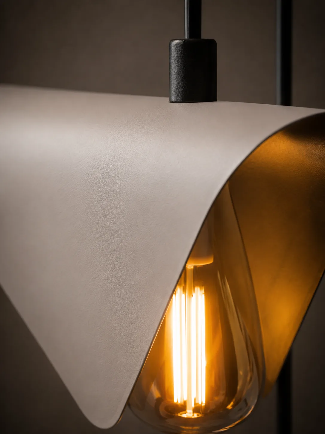 Origami Chandelier in Bronze / Chalk — view 2