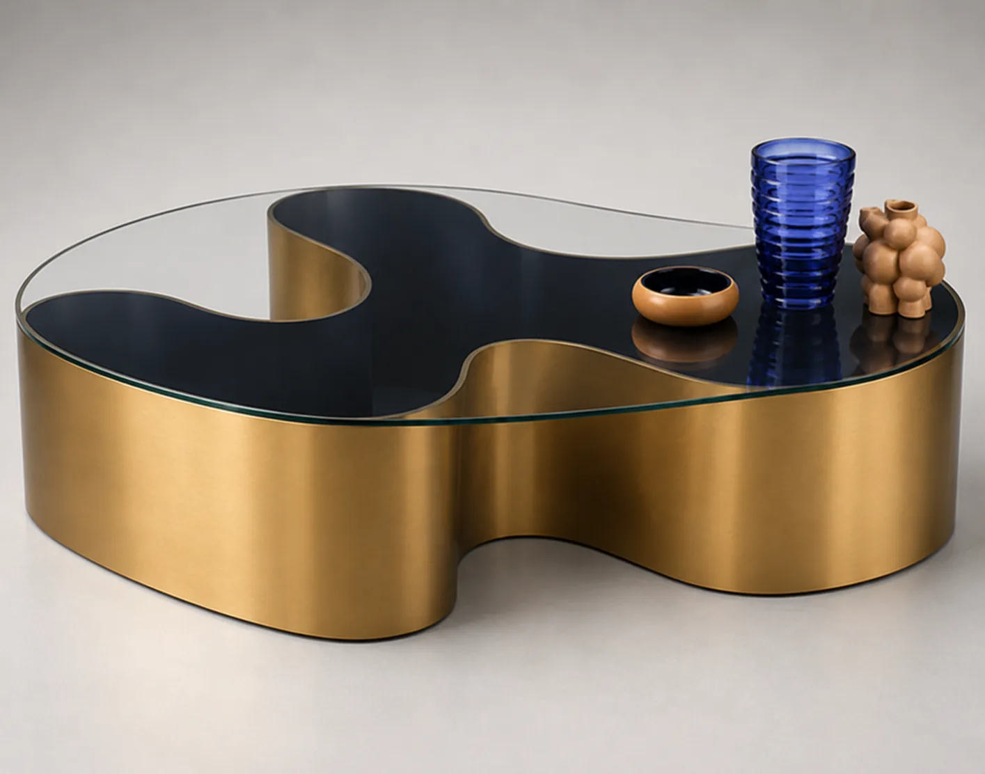 Palette Coffee Table in Brass / Smoke — view 2
