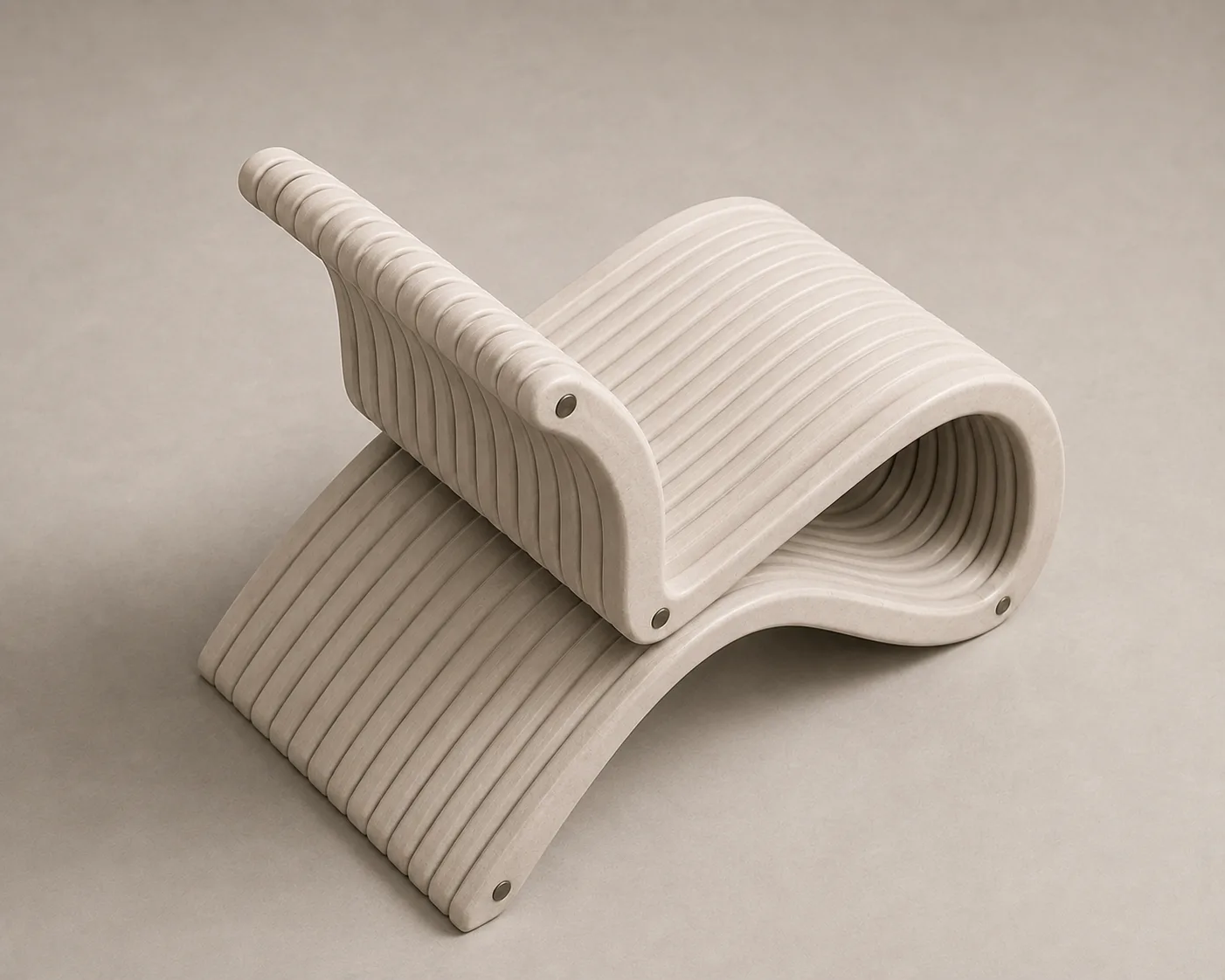Parametric Lounge Chair in Chalk — view 4