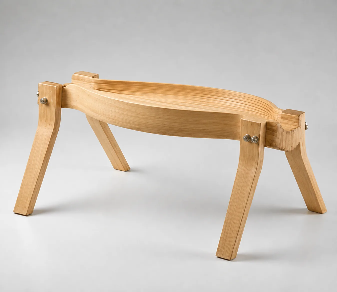Ribbon Slit Coffee Table in Natural Oak — view 3