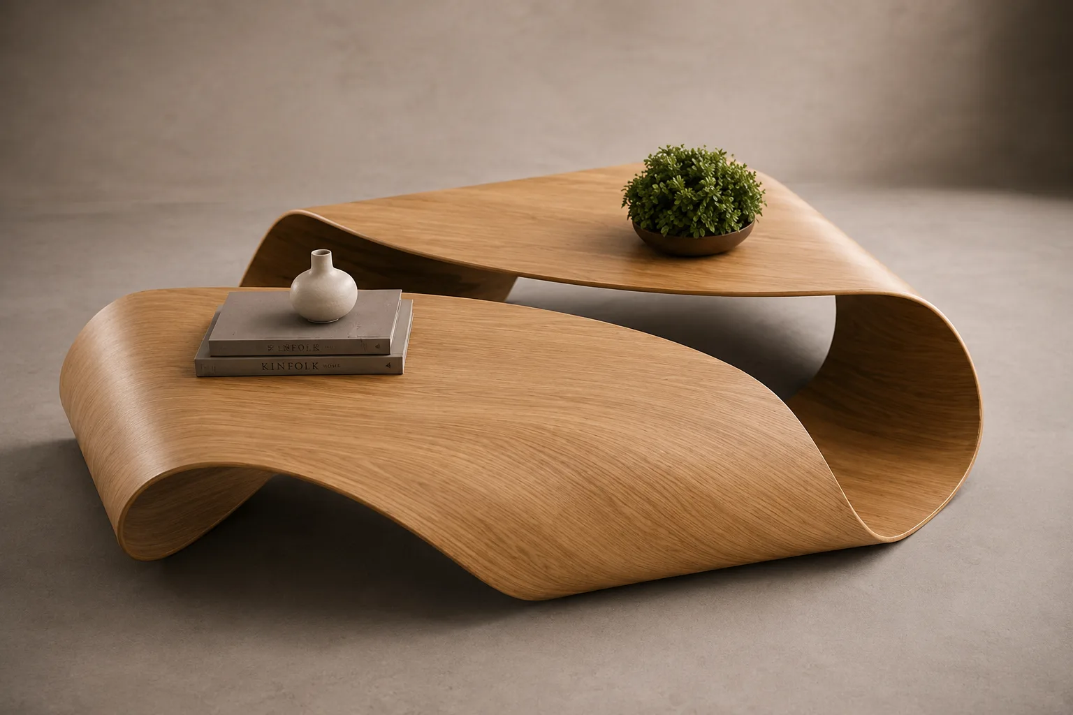 Seamless Coffee Table in Natural Oak — view 1