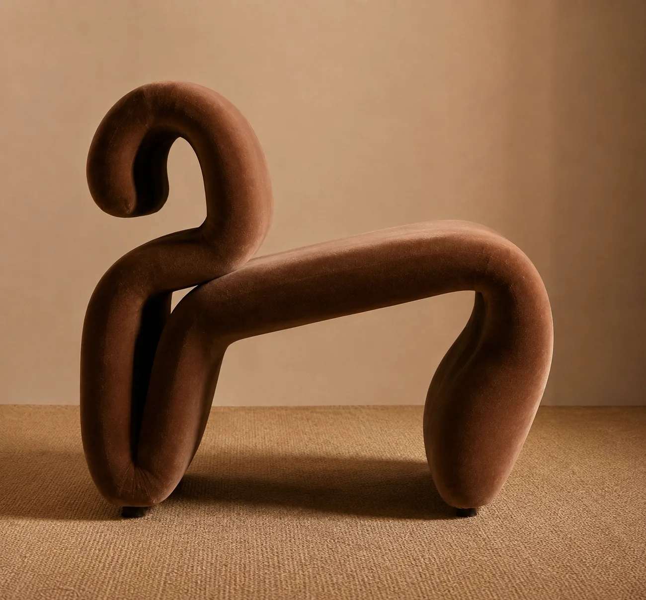 The Wave Chair in Mocha — view 3