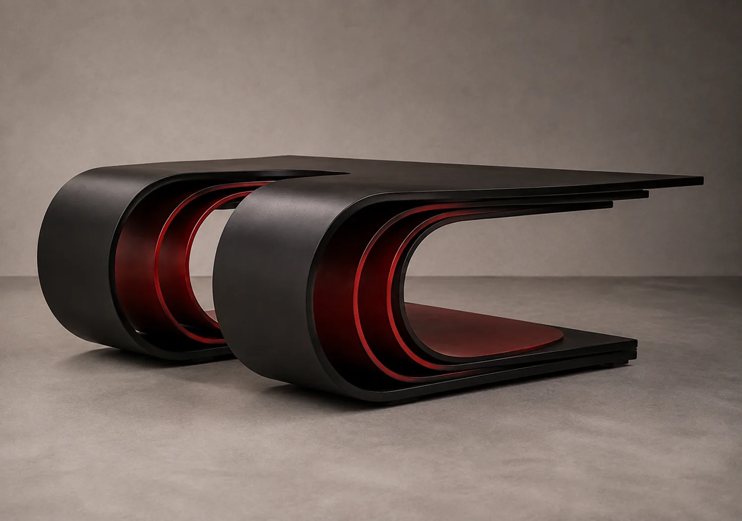Layered Dining Table — Layered composite, red core