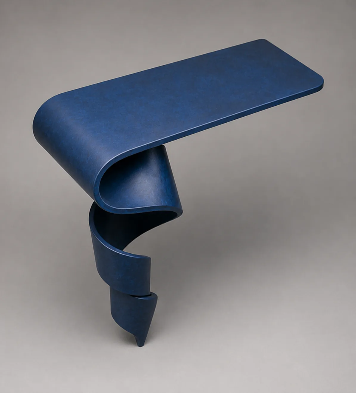 The Twist — Lacquered composite, deep blue
